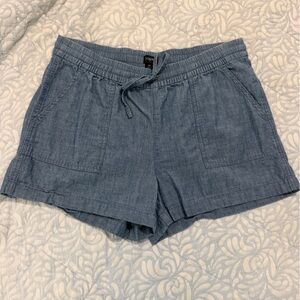 J. Crew Denim Linen Drawstring Shorts